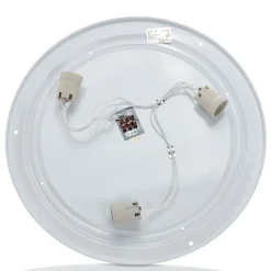 Grijze plafondlamp Pasteri met linnen kap 57 cm