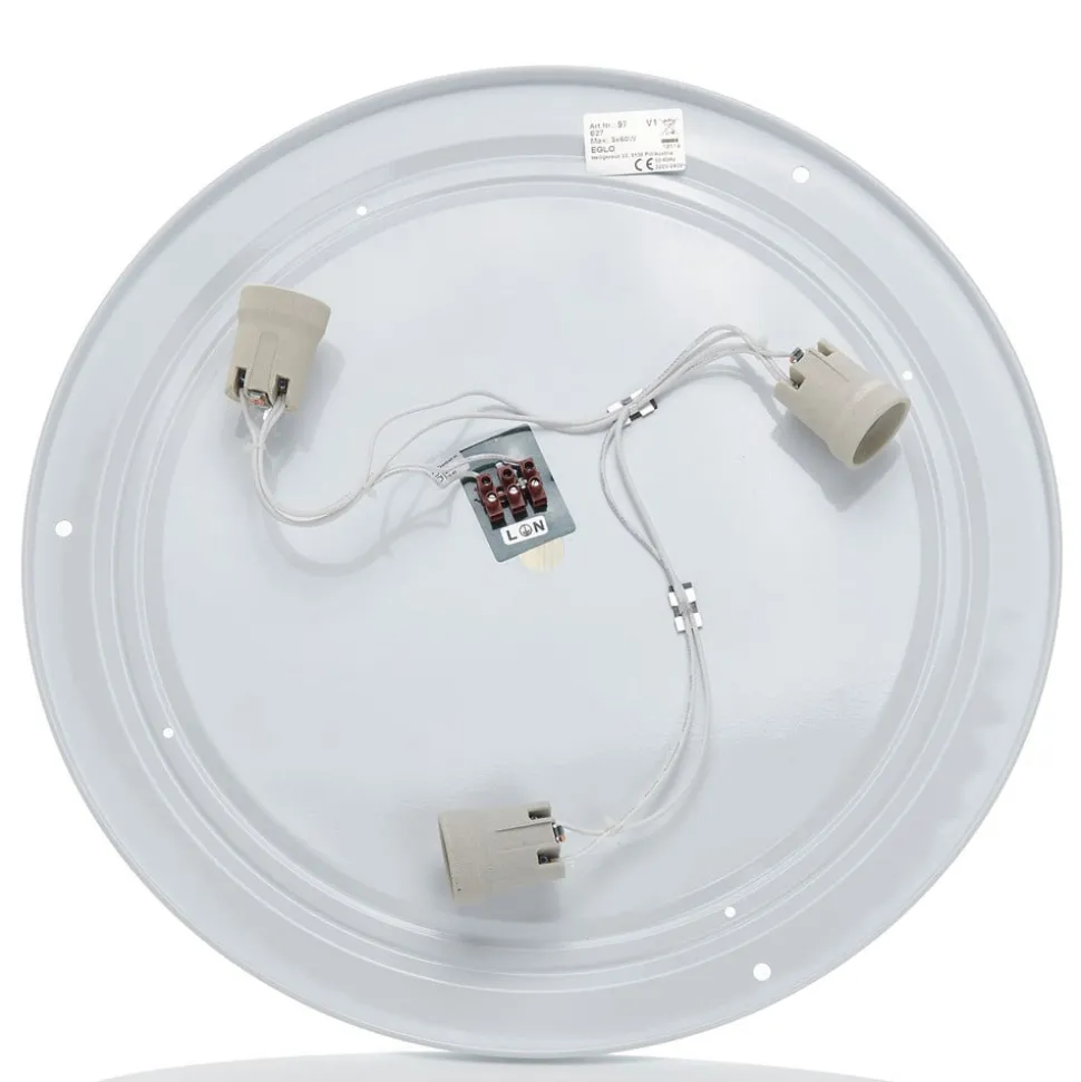 Grijze plafondlamp Pasteri met linnen kap 57 cm