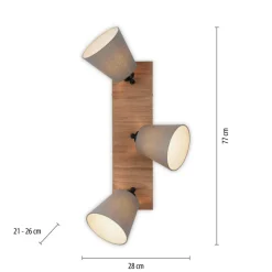 Groene Michel plafondspot, 3-lamps