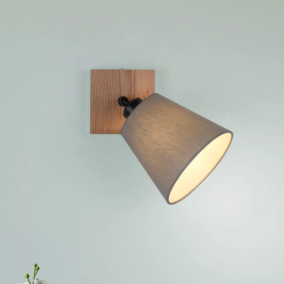 Groene Michel wandspot met stoffen kap