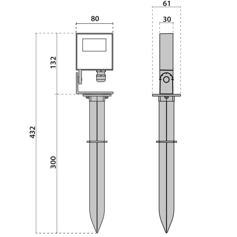 Grondspies lamp Focus+Zero Kit S/EW 3.000K