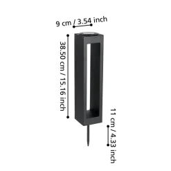 Grondspies lamp op zonne-energie 48934, zwart
