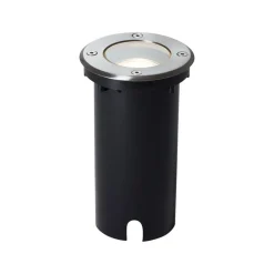 Grondspot inbouwlamp Itch, Ø 11 cm, roestvrij staal, metaal