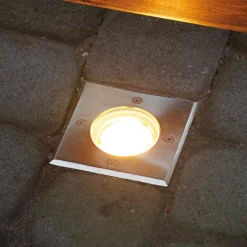 Grondspot inbouwlamp Potsdam, IP67, hoekig