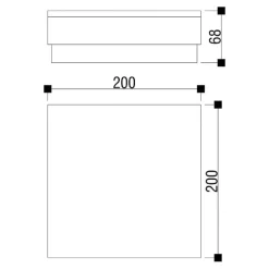 Grondspot inbouwlamp Tabit, 20 x 20 cm, beloopbaar