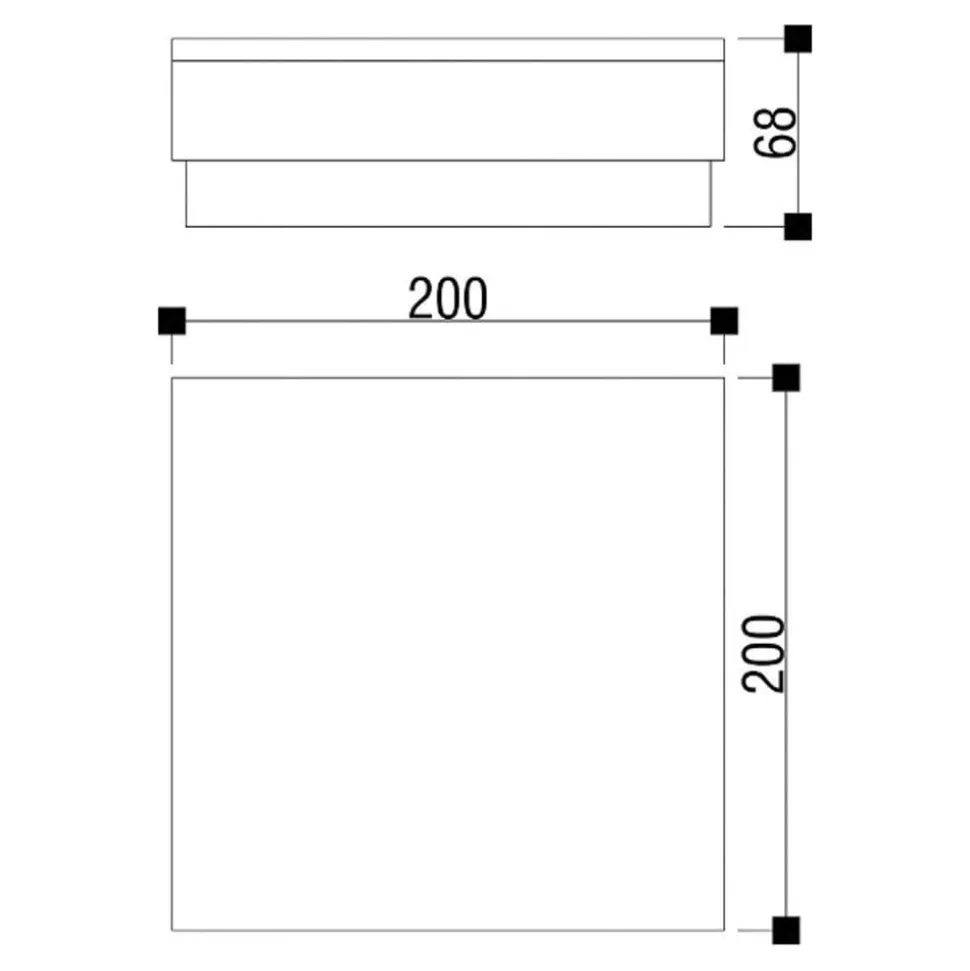 Grondspot inbouwlamp Tabit, 20 x 20 cm, beloopbaar