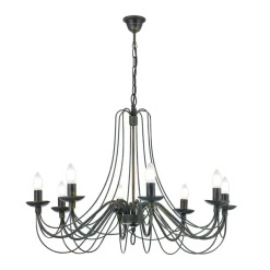 Grote 8-lichts kroonluchter CLARA in landhuisstijl