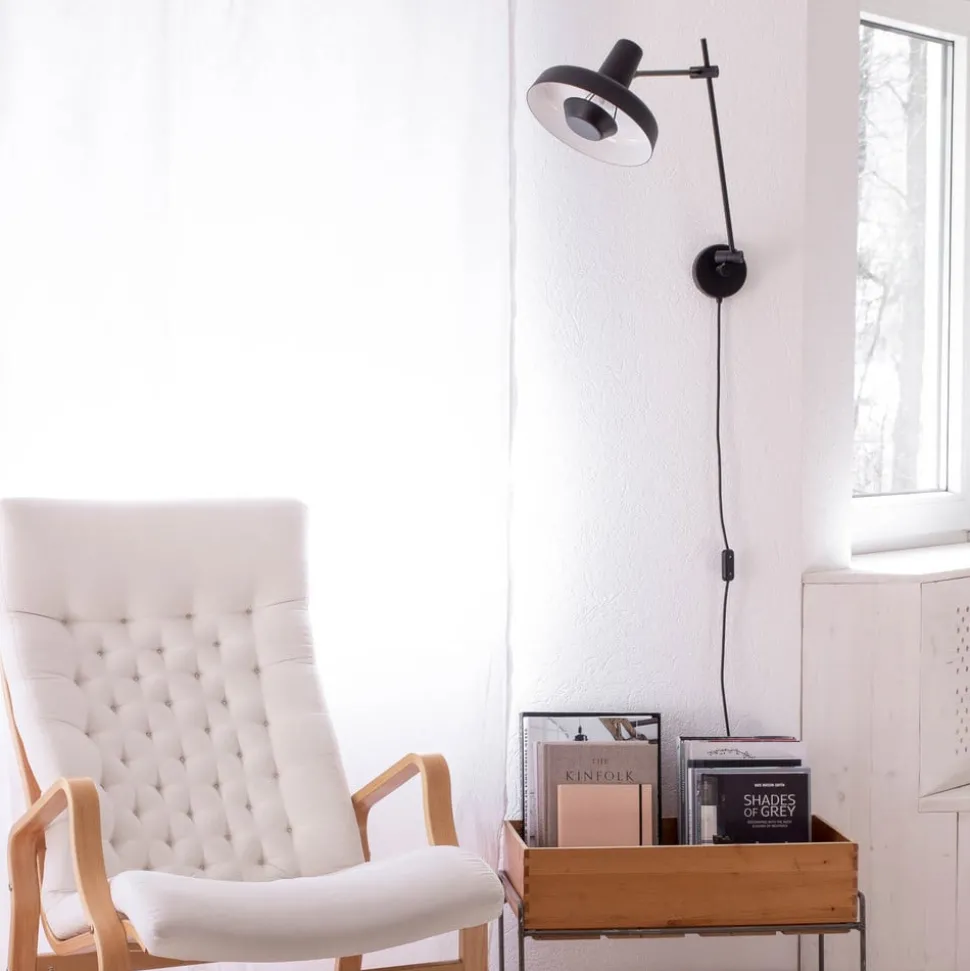 GRUPA Arigato wand 1-lamp 70cm Ø23cm zwart