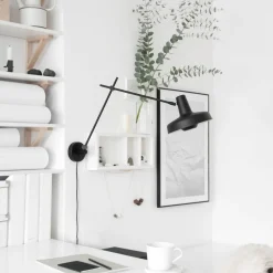 GRUPA Arigato wand 1-lamp 70cm Ø23cm zwart