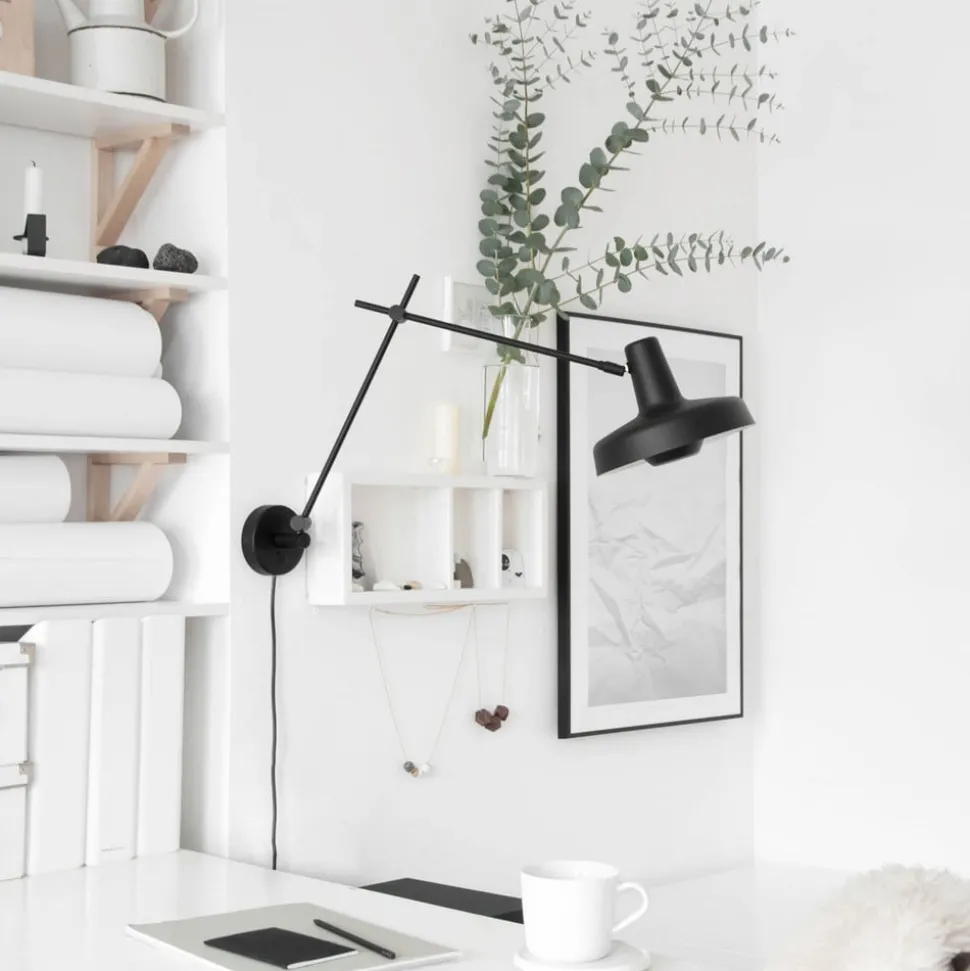 GRUPA Arigato wand 1-lamp 70cm Ø23cm zwart