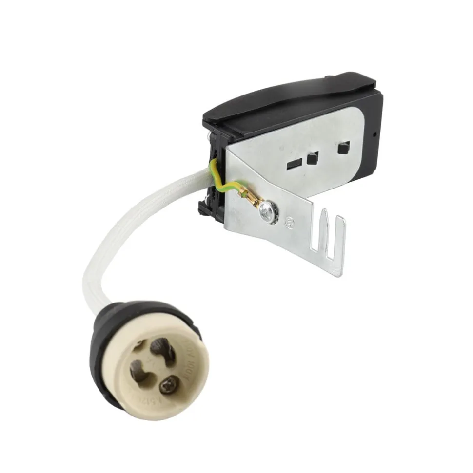 GU10 fitting met afstandhouder, wit, kabel 10 cm max. 35 W