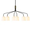 Gubi Kroonluchter Howard 6-lamps 134x73 cm brons/wit