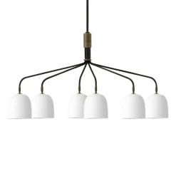 Gubi Kroonluchter Howard 6-lamps 134x73 cm brons/wit