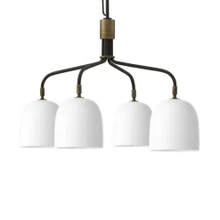 Gubi Kroonluchter Howard 4-lamps Ø 66 cm brons/wit