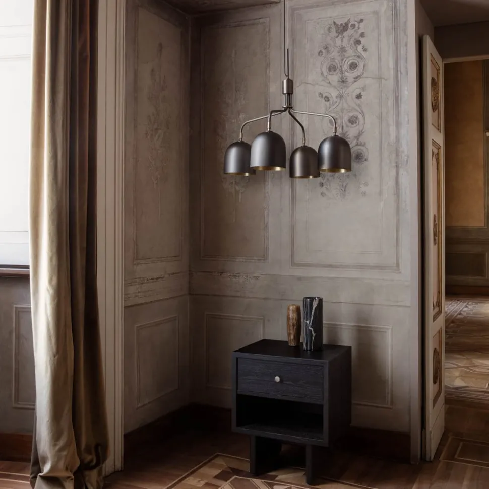 Gubi Kroonluchter Howard 4-lamps Ø 66 cm brons