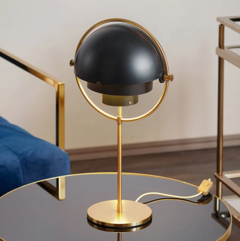 Gubi Lite tafellamp, hoogte 50 cm, messing/zwart