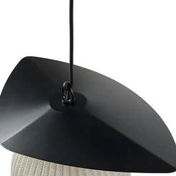 Gubi Satellite buiten hanglamp, 45x27 cm, zwart/crème wit