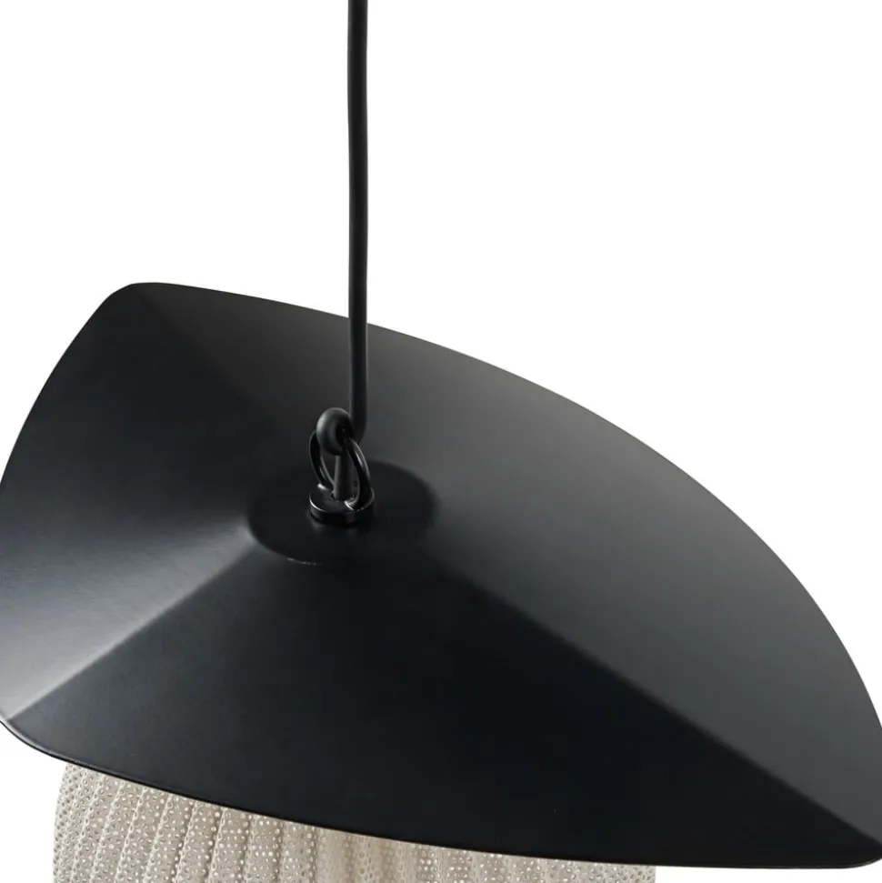 Gubi Satellite buiten hanglamp, 45x27 cm, zwart/crème wit