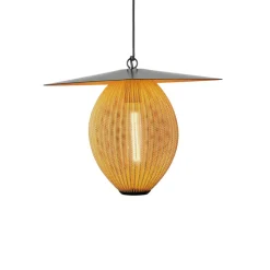 Gubi Satellite buiten hanglamp, 57x36 cm, zwart/mosterdgoud
