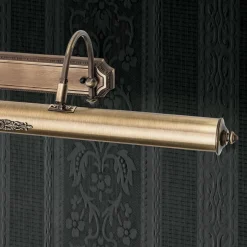 Gustav schilderij verlichting in antiek messing 75 cm