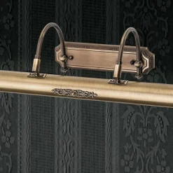 Gustav schilderij verlichting in antiek messing 75 cm