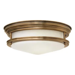 Hadrian buiten plafondlamp, brons/opaal wit