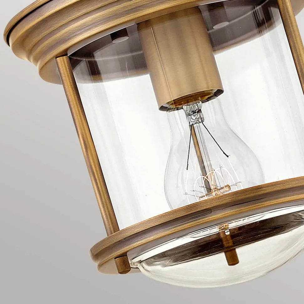 Hadrian Mini buiten plafondlamp, brons/helder