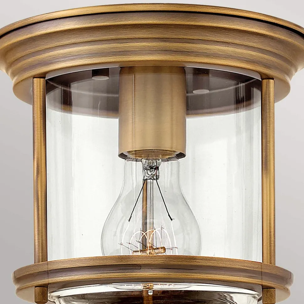 Hadrian Mini buiten plafondlamp, brons/helder