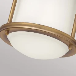 Hadrian Mini buiten plafondlamp, brons/opaal wit