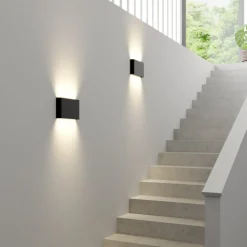 Haga wandlamp, grafiet, metaal, G9, omhoog/omlaag, 25,5cm breed