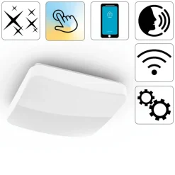 Hama glitter plafondlamp, sterrenhemel CCT hoekig