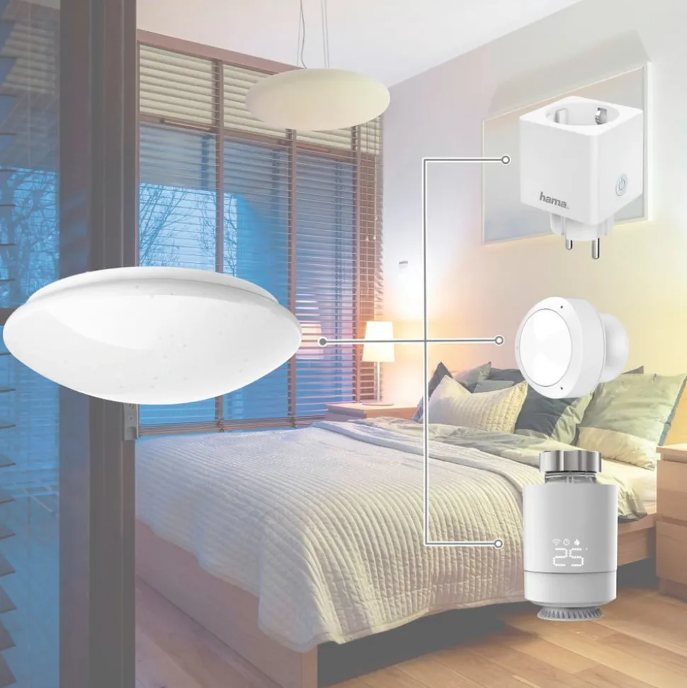 Hama glitter plafondlamp, sterrenhemel, CCT, rond