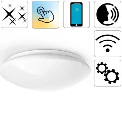 Hama glitter plafondlamp, sterrenhemel, CCT, rond