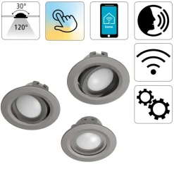 Hama WLAN inbouwspot, app-besturing CCT per 3