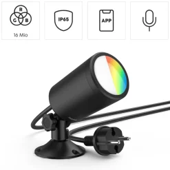 Hama WLAN tuinspot, grondspies, IP65, RGBW, dimbaar