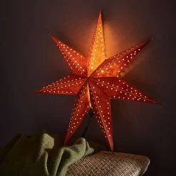 Hangende ster Embla, Ø 45 cm, fluwelen uitstraling