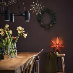 Hangende ster Embla, Ø 45 cm, fluwelen uitstraling