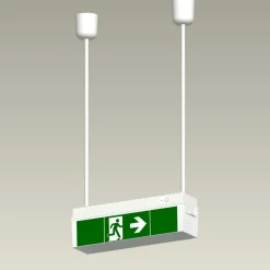 Hangerset voor noodlamp C-Lux standaard, 100 cm