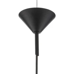 Hanglamp 562, glas helder, kap/baldakijn zwart