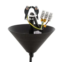 Hanglamp 562, glas helder, kap/baldakijn zwart