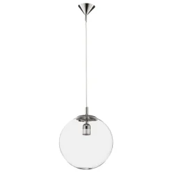 Hanglamp 562, glas helder, kap/baldakijn chroom
