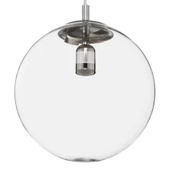Hanglamp 562, glas helder, kap/baldakijn chroom