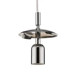 Hanglamp 562, glas helder, kap/baldakijn chroom