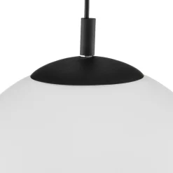 Hanglamp 562, mat glas, kap/baldakijn zwart