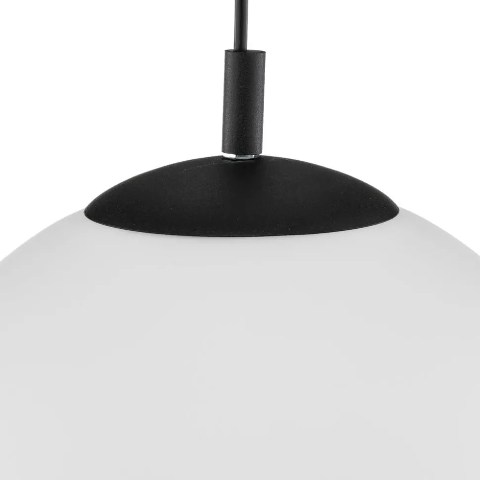 Hanglamp 562, mat glas, kap/baldakijn zwart