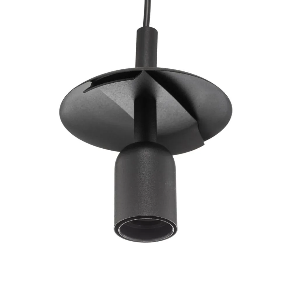 Hanglamp 562, mat glas, kap/baldakijn zwart