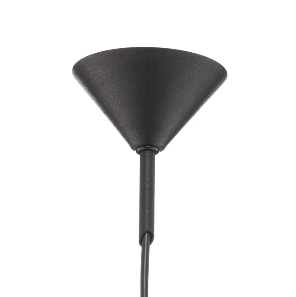 Hanglamp 562, mat glas, kap/baldakijn zwart