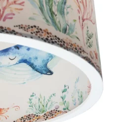 Hanglamp 25/40 Zeedieren, Ø 38 cm, kleurrijk, kunststof