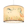 Hanglamp 25/40 zeemeerminnen, Ø 38 cm, kleurrijk, E27