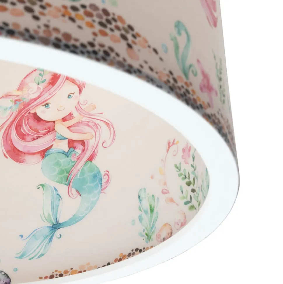 Hanglamp 25/40 zeemeerminnen, Ø 38 cm, kleurrijk, E27